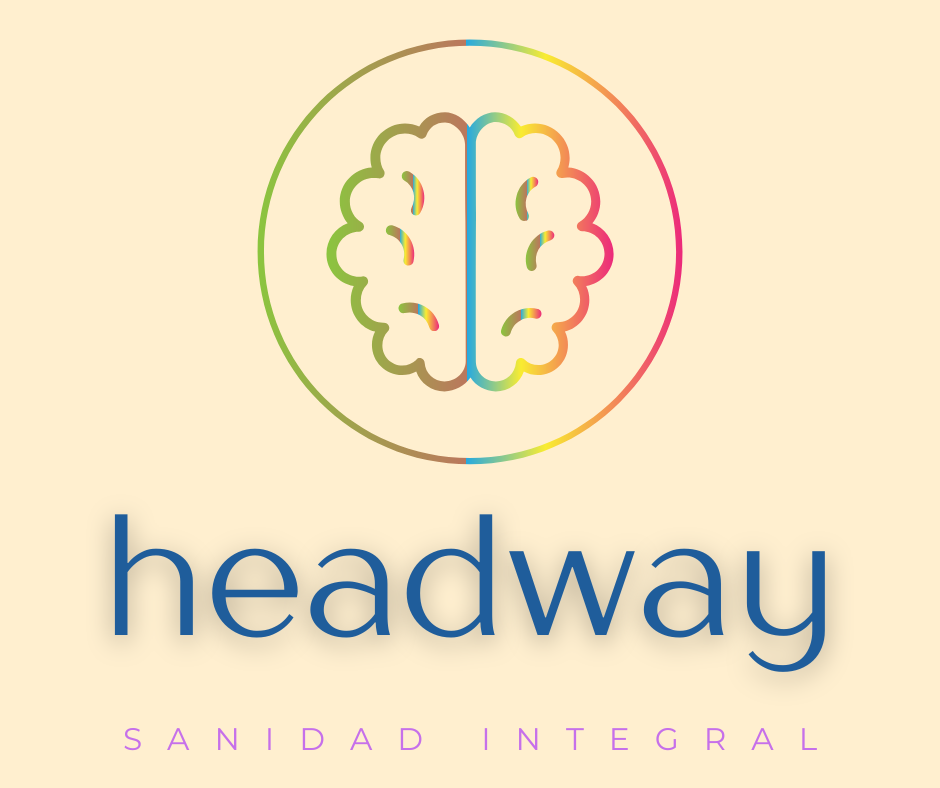 Logotipo de Headway: un cerebro estilizado con una sonrisa.